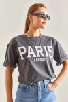 Kadın Paris Baskılı Tshirt 60171022