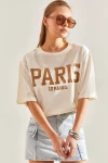 Kadın Paris Baskılı Tshirt 60171022