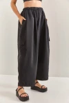 Kadın Beli Lastikli Kargo Cepli Oversize Paraşüt Kumaş Pantolon