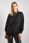 Kadın Üç İplik Şardonlu Sweatshirt