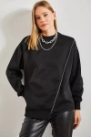 Kadın Üç İplik Şardonlu Sweatshirt