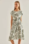 Kadın Multi Desenli Beli Lastikli Elbise 60101047