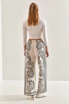 Bianco Lucci Kadın Beli Lastikli Desenli Pantolon 60201016