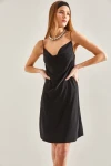 Bianco Lucci Kadın İp Askılı Basic Sandy Kumaş Elbise 60101012